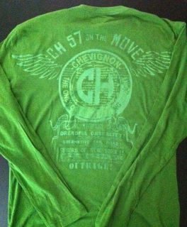 Chevignon Men T Shirt Special Green Long Sleeve XL New