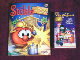 VEGGIE TALES CHRISTMAS VIDEO & BOOK   THE TOY THAT SAVED CHRISTMAS 