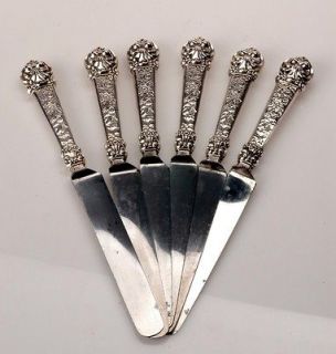   KNIFE SET * SILVER & IRON * CHARLES X STYLE 19th. CENTURY FRANCE