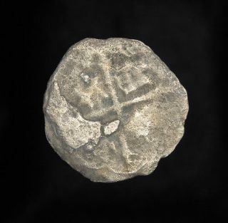 Post Medieval 17th Century Shipwreck Silver 4 Reales Cob Coin Lizard 
