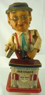 CHARLIE WEAVER BARTENDER VINTAGE BATTERY POWERED BY TN TRADE MARK 