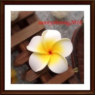 100 white Fabulous Hawaiian foam frangipani flowers wedding party 