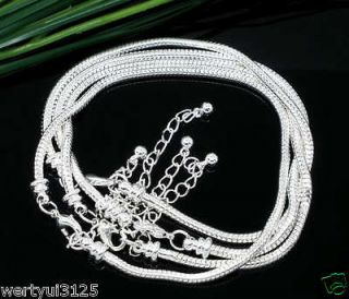   Lobster Clasp Snake Chain Bracelets Fit DIY European Charm Bead 21cm