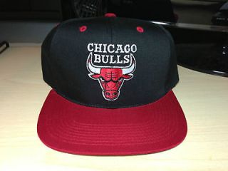 Vintage Chicago Bulls Logo G Cap Snapback Black Red Jordan