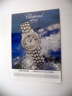 Chopard Happy Diamonds Watch 1994 print Ad advertisement