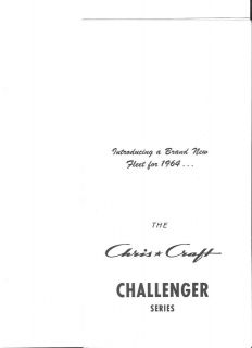 Chris Craft 1964 Challenger Wood Boat Brochure Old Dealer Find