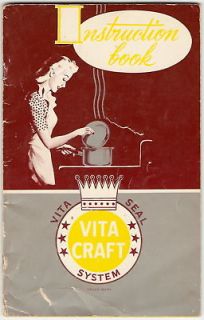 1948 Cook Book VITA CRAFT Kitchen Equipment Catalog