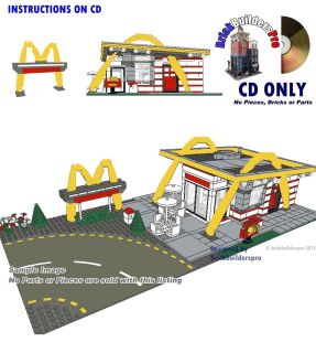 CD Hamburger Restaurant 1950s Instructions PDF Custom Lego 10218 city 