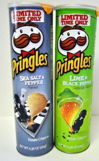   Pringles Lime & Black Pepper and Sea Salt & Pepper Potato Crisps Chips