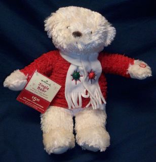   BEAR 14 Plush Stuffed Christmas Holiday +Tag Plays JINGLE BELLS