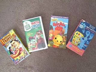 Movies For Children on VHS Leapfrog Math Circus, Blues Clues, Rolie 