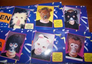   Masks Your Choice chicken, chimp, cat, pig, gorrilla or bear NEW