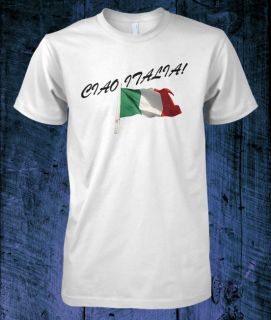 SHIRT Ciao ITALIA Italy Italian flag Europe European