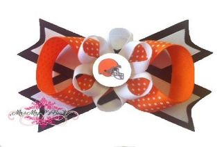 Cleveland Browns Hair Bow on an Alligator Clip NFL