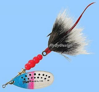   Rainbow Trout Spinner w/Gray Bucktail in Your Choice Size & Weight