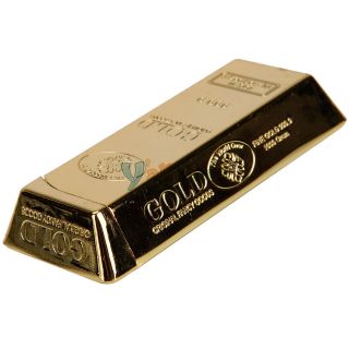 Fashion Gold Bar Style Refillable Butane Gas Cigarette Cigar Lighter
