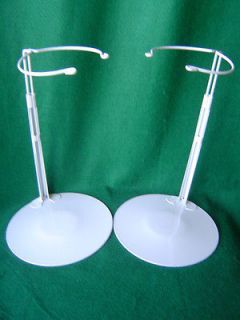 DOLL STANDS TWO 2 Light Gray METAL for 16  26 inch size CHUBBY DOLLS
