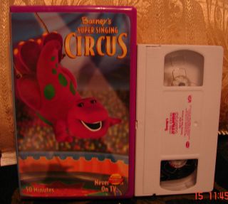 Barneys Super Singing Circus Vhs Video Actimate Compatible Clamshell 