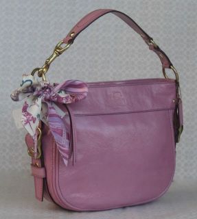 COACH PINK PATENT LEATHER ZOE HOBO BAG PURSE 12735 NWT