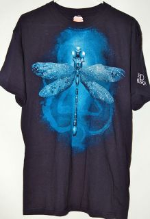   Cambria Dragonfly Logo blue tee t shirt sleeve print Claudio Sanchez