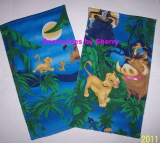   Lion King Simba Blue Terry Cloth Burp Cloths Baby Girl Boy Rare Fabric