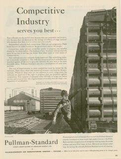 1947 Pullman  Standard railroad cars print AD