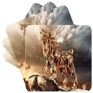 New Set of 4 The King Lion Square Coasters