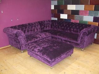 Elizabeth Corner Sofa in Velvet,Crushed Velvet or linen