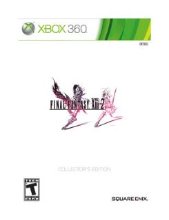 Final Fantasy XIII 2 Collectors Edition Xbox 360, 2012