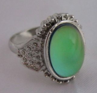 REGAL Looking OVAL MOOD Ring   Brand New with Mood Chart Adjustable