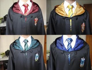   Potter Gryffindor Slytherin Hufflepuff Ravenclaw Cloak Robe Costume