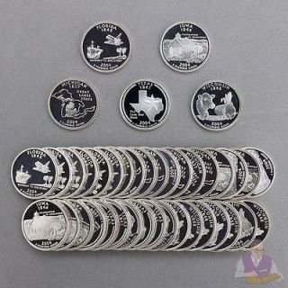   State Quarter Roll Gem Deep Cameo 90% Silver Proof 40 US Coins