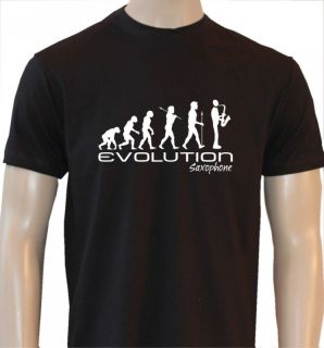 EVOLUTION SAXOPHONE PLAYER SAX MENS MUSIC SHIRT OCC127