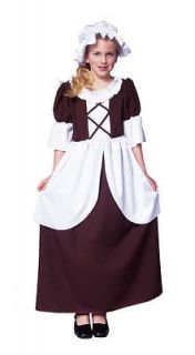 Colonial Girl Halloween Costume Pilgrim Amish Dress Child 91130