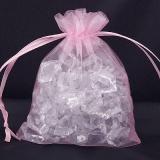 10x12CM 50/lot Baby Pink Organza Jewelry Packing Pouch Wedding Gift 