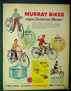 Murray Comet VI~Sonic~Fleet Line Bicycle (1960) Christmas Bike Print 