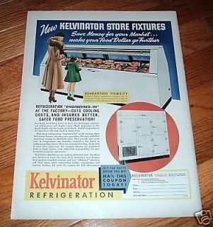 1937 Kelvinator Refrigeration Ad Store Fixtures
