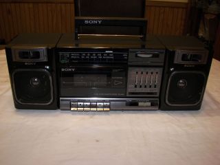 Nice Sony CFS 1000 GHETTO Cassette BOOMBOX Tape Player / Recorder