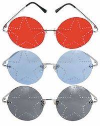 Super Star Glasses Halloween Holiday Costume Party Blue Red