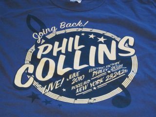 Phil Collins Blue NEW Size XL T Shirt M Genesis Face Value June 2010