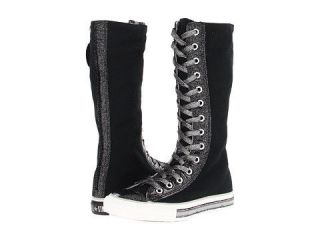 CONVERSE~Youth~X HI~KNEE~BOOTS~Black & Silver~SPARKLE~10,11,12,13,1,2 