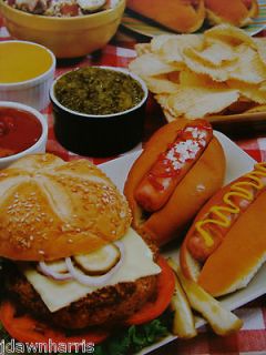 1000 Pc Hamburgers Hot Dogs Chips Pickles Food Picnic Jigsaw Puzzle 