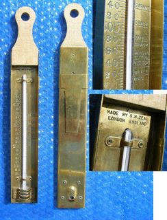 Vintage Brass Candy Cooking Thermometer by G.H. Zeal London England