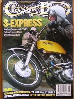 Classic Bike Magazine Aug 1993 Norton Commando 750S,Excelsior Manxman