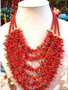 coral branch necklace in Jewelry & Watches