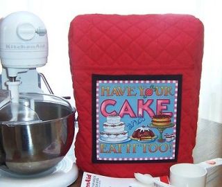 RED Kitchen Aid MIXER Stand cover Mary Engelbreit CAKE LOVER fabric 