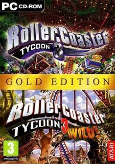 Brand New PC Computer Video Game ROLLER COASTER TYCOON 3   GOLD 
