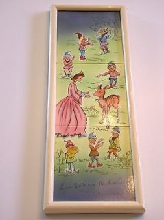 Vintage Anderson Folk Art Storybook Painted Tile/Picture Plaques # 4 