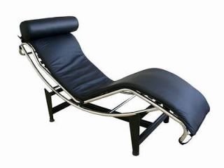 Newly listed Le Corbusier Classic Chaise Lounge Chair in Black