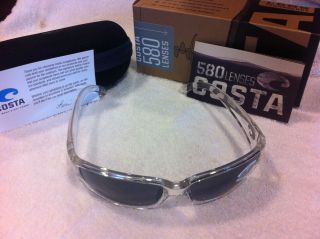 BRAND NEW Costa Del Mar Sunglasses Caballito Crystal Gray 580P CL 39 